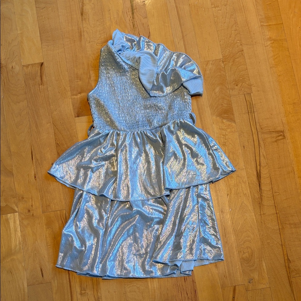 Elegant Silver Kids Formal Dress
